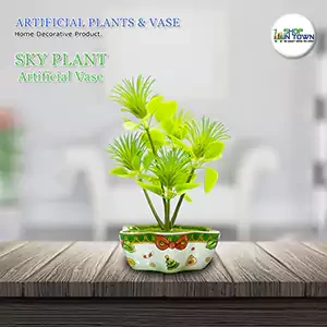 Artificial Vase Sky Plant with Ceramic Pod