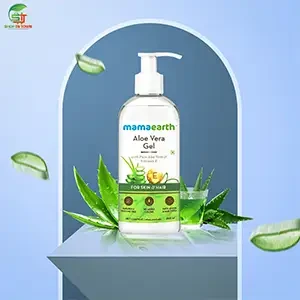 Mamaearth aloe vera gel with pure aloe vera & vitamin E for skin and hair