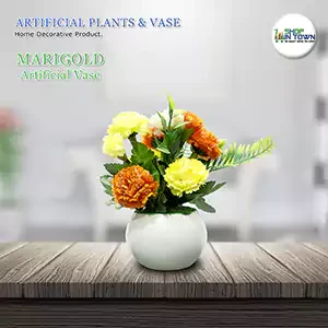 Artificial Marigold Vase