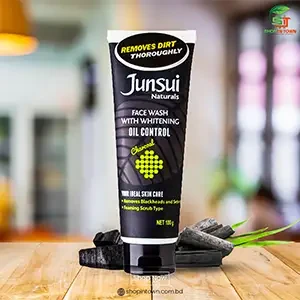 Junsui Face Wash Whitening Oil Control Charcoal (100 g)