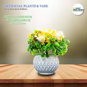 Artificial Chrysanthemum grandiflorum vase