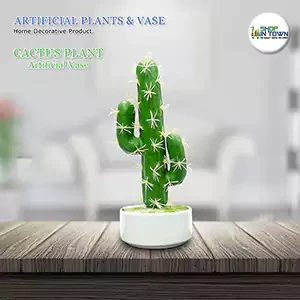 Artificial Cactus Plant with Ceramic Pod