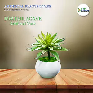 Artificial Foxtail agave vase